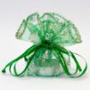 Organza kerst buideltje groen