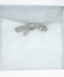 kerst cadeaubon envelop zilver vierkant